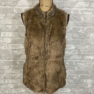Maurices zip front fur vest
